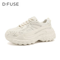 D：Fuse/迪芙斯老爹鞋2023秋新款透气增高运动休闲女鞋DF3311256F