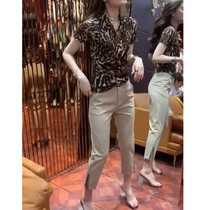 高端品牌95032024夏季新款韩版时尚V领修身打底衫休闲裤女装潮