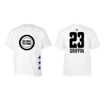 NBA2019全明星短袖球衣活塞队格里芬23号篮球服T恤训练服半袖大码