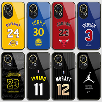 NBA科比乔丹球衣号手机壳适用于华为NOVA12库里11ULTRA艾弗森10PRO詹姆斯9SE威少8钢化玻璃7欧文6莫兰特5I4E3