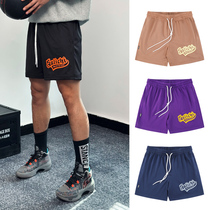美式篮球短裤双层网眼三分裤子高品质宽松透气运动休闲健身训练裤