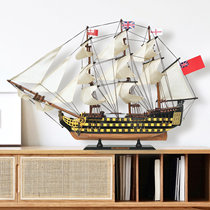 实木帆船模型地中海风格胜利号五月花一帆风顺北欧家居装饰工艺品