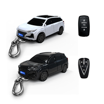 适用于长安车模钥匙套可带灯光cs75汽车模型钥匙塑料扣壳挂件