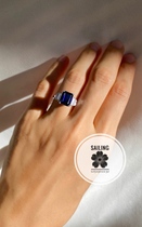 现货 香港专柜代购 英国carat london 人造蓝宝石人工钻戒指3克拉