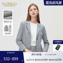 【含羊毛】Scofield女西服通勤简约时尚商务西装外套套装