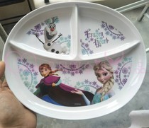 日本Disney/迪士尼冰雪奇缘女王艾莎爱娜雪宝儿童餐盘 三格餐盘