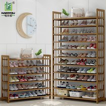 鞋架多层家用门口简易鞋柜出租屋用大容量多层超大经济型竹鞋架子