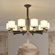 全铜新中式客厅吊灯具中国风复古书房卧室灯现代简约餐厅大灯套餐