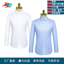长袖男衬衫MTG136 137白浅蓝色细斜纹60%棉职业商务修身免烫衬衣