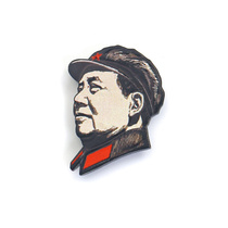 毛主席像纪念章3jD浮雕彩印胸针胸章徽章为人民服务合金磁铁胸牌