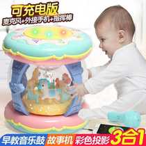 婴儿手拍鼓玩具可充电0-1岁音乐早教男女宝宝儿童拍拍鼓大号6个月