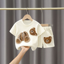 男童装套装宝宝T恤婴儿衣服女0一6个月12两岁半袖三周岁4小孩夏装