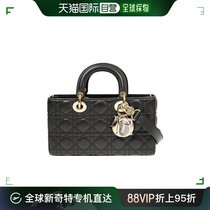 香港直邮Christian Dior 黑色 LADY D-JOY系列单肩包 M0540ONGE