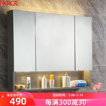 不锈钢浴室镜柜智能带灯卫生间镜柜单独挂墙式带置物架小户型镜子