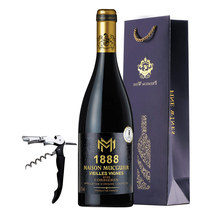 法国原瓶进口AOC红酒 1888莫格庄园老藤干红葡萄酒礼盒14.5度