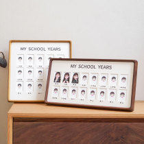 儿童成长记录校园毕业纪念相框宝宝周岁幼儿园照片一寸证件照摆台
