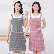 韩版家用围裙新款小清新厨房做饭透气背带时尚围腰棉布罩衣工作服