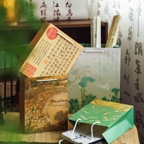 冠淘 古风中国风礼品袋手提袋纸袋书法复古质感送礼白卡纸袋