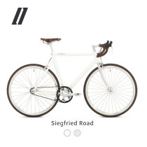 新德豪尔运动自行车平把死飞碳纤维皮带传动单车进口脚踏车单速