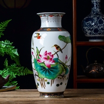 景德镇陶瓷器富贵竹大花瓶摆件家居装饰品青花瓷新中式客厅干插花