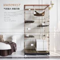 |挪威森林猫笼超大自由空间猫别墅二双三层家用实木多猫笼子