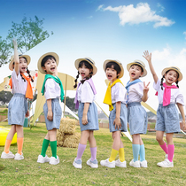 六一儿童节演出服糖果色披肩套装幼儿园毕业照小学生啦啦队表演服