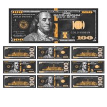 2021厂家新款收藏观赏黑色美金100塑料币 工艺品 纪念钞