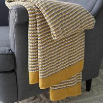 美式针织休闲沙发装饰盖毯直供工厂现货午睡毛线毛毯