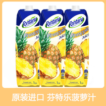 4盒芬特乐Fontana果汁塞浦路斯芳塔娜果汁菠萝汁苹果汁芒果葡萄汁