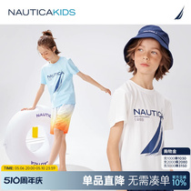 【2024夏季新品】NAUTICA童装 男童女童短袖T恤儿童凉感亲肤吸汗