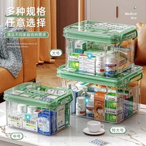 家庭装药品收纳盒多功能大容量医用箱多层塑料医药箱便携透明药箱