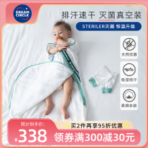 婴儿睡袋宝宝竹棉透气春秋款薄款夏季一体式儿童防踢被空调房