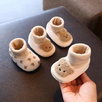 全棉时代秋冬婴儿步前鞋0-12个月男女宝宝软底学步新生不掉布鞋袜