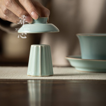 寻心汝窑陶瓷盖置中式家用功夫茶具配件隔热垫子茶壶盖碗盖子茶托