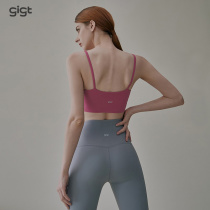GIGT带胸垫运动内衣女裸感性感美背瑜伽文胸新款细带跑步健身背心