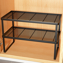 厨房锅架置物架橱柜内分层储物架隔板家用多功能下水槽锅具收纳架