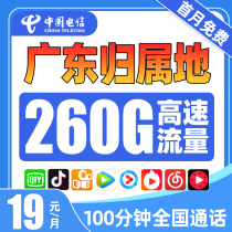 广东广州深圳电信上网流量卡手机电话卡5g大王卡全国通用