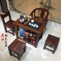 阳台茶桌椅组合实木小型泡茶桌家用小茶台1米2功夫茶几简约网红