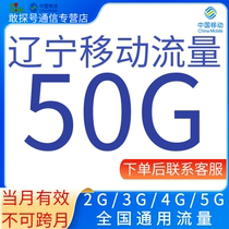 辽宁移动流量充值50GB中国移动流量月包345G全国通用流量当月有效