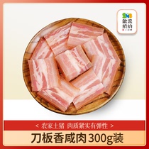 安徽咸肉农家风干土猪肉手工自制腌肉徽州刀板香特产五花腊肉300g