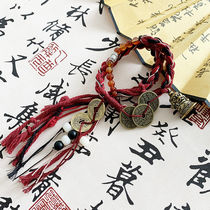 诡异道仙周边手链藏式新中式编织小红书个性抖音国潮流苏国潮手绳