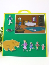 我们一起去猎熊绘本毛毡英语故事教具儿童课堂互动早教公开课玩具