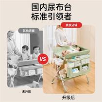 尿布台婴儿护理台新生儿操作台换尿布台洗澡按摩抚触台折叠婴儿床