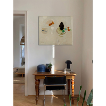 《下午茶》英国现代抽象画奶油白甜趣简约装饰客厅卧室背景墙挂画
