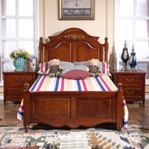 欧式美式白色实木儿童床1米1.2米1.35液压高箱储物法式原木单人床