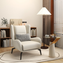 北欧极单人沙发椅小户型科技布高靠背躺椅懒人老虎椅客厅休闲椅