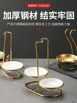 金色不锈钢汤勺架火锅勺架汤碗公筷公勺架家用品陶瓷碗架置物架子