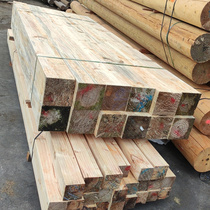 樟子松木方花旗松枕木垫木原木板材杉木柱红松立柱碳化木条葡萄架
