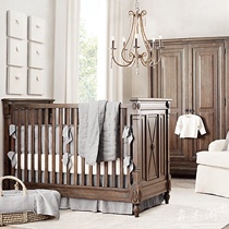 纯实木儿童床带护栏婴儿床单人小床宝宝床定制加宽床带护栏床边