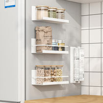 牧野冰箱磁吸置物架侧面多功能厨房壁挂调味瓶罐保鲜膜卷纸收纳架